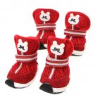Dog Clothes Adorable Red Mesh Trainers
