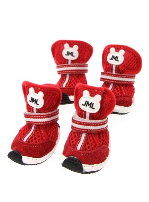 Dog Clothes Adorable Red Mesh Trainers
