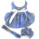 Dog Clothes Adorable New!! Denim & Daisy Dress Set with Matching Panties and Leash