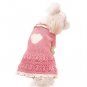 Dog Clothes Adorable Hand Knitted Sweater Pink Lady