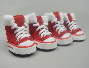 Dog Clothes Adorable Red Sneakers