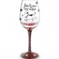 New! Fetch My Wine Hand-Decorated  Wine Glass