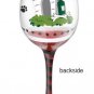 New! Sit... Stay... Drink! Hand-Decorated Wine Glass