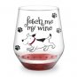 New! Fetch My Wine Hand-Decorated Stemless Wine Glass