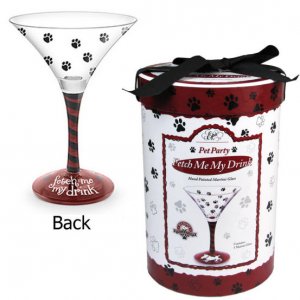 New! Fetch Me My Drink Martini Glass