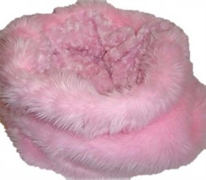 Dog Beds NEW!!Pink Fur w/Pink Curly Minky Snuggle Pup 3 'n 1 Trundle