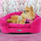 Dog Beds NEW!! Hot Pink Velvet Round Couch Bed