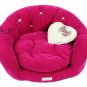 Dog Beds NEW!! Hot Pink Velvet Round Couch Bed
