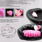 Dog Beds NEW!! Faux Leather Black Round Couch Bed