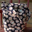 'Baseballs on Navy' Lunch/Gift/Tote Bag