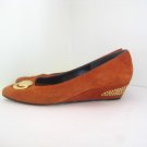 1980's Vintage Suede Wedges With Studded Heels