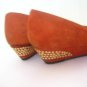 1980's Vintage Suede Wedges With Studded Heels