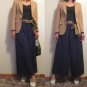 1980's Vintage Black Sash Wideleg Pants / Gauchos / palazzo sz small