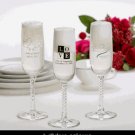 Printed Champagne Flute Wedding Favors