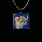 Glass tile photo pendant necklace