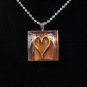 Glass tile photo pendant necklace