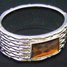 Bracelet Silver with Amber center