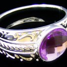 Bracelet Silver with Purple center
