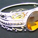 Bracelet Silver with Yellow center