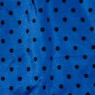 Blue w Black Polka Dots Lycra Spandex 60"W 3 1/2  Yds