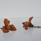 Fall Flower Lucite Earrings