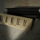 Quick Flick, Clean / Dirty Dishwasher Sign (gold)