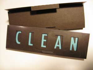 Quick Flick, Clean / Dirty Dishwasher Sign (coffee bean and baby blue)