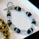Crystal & Black w/Rhinestone Bracelet