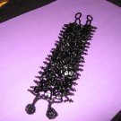 Wide Black Bead Bracelet