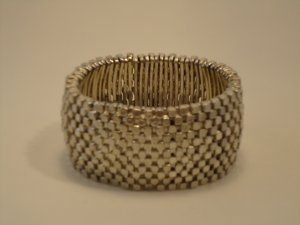 Silver Metal Stretch Bracelet