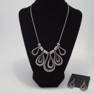 Antique Silver Necklace  Earring Set