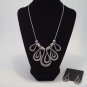 Antique Silver Necklace  Earring Set