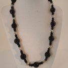 Black and Silver Bead Necklace