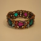 Antique Gold with Colorful Stones Bracelet