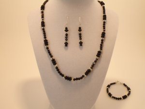 Small Black With Silver Coordinate Set