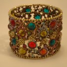 Antique Gold with Multi Color Stone Bracelet