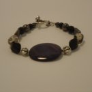Oval Black Bead Bracelet