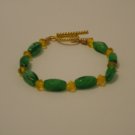 Bright Green & Gold Bracelet