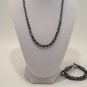Hematite Tone Necklace & Bracelet Set