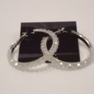 Hoop Earrings with Silver Beads