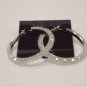 Hoop Earrings with Silver Beads