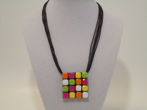 Square Multi Color Pendant
