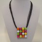 Square Multi Color Pendant