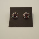 Small Antique Silver & Crystal Earrings