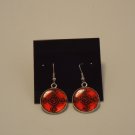 Small Round Red Earrings