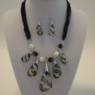 Black Speckle Glass Bead Set