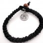 Antique Chinese coin black hemp woven bracelet