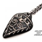 Asian tribal style bone carved necklace
