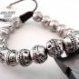 Silver beads zen bracelet