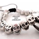Pirate skull bead bracelet